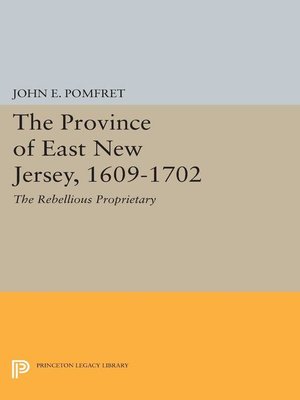 cover image of Province of East New Jersey, 1609-1702